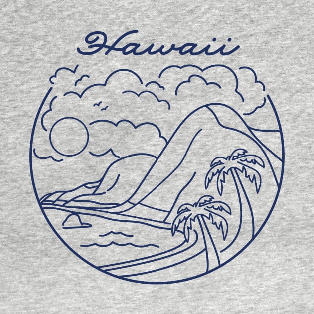 Hawaii Beach Island Logo by luckybengal